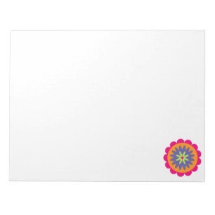 Groovy Retro Botanische Patroon Kunstwerk Notitieblok