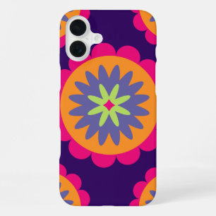 Groovy Retro Botanische Patroonkunst iPhone 16 Plus Hoesje