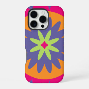Groovy Retro Botanische Patroonkunst iPhone 16 Pro Hoesje