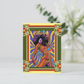 Groovy Retro Briefkaart (Staand voorkant)