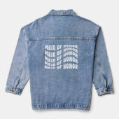 Groovy Retro Bruidsmeisje Van Eer Denim Jacket (Achterkant)