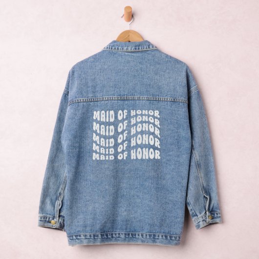 Groovy Retro Bruidsmeisje Van Eer Denim Jacket (Hangar)