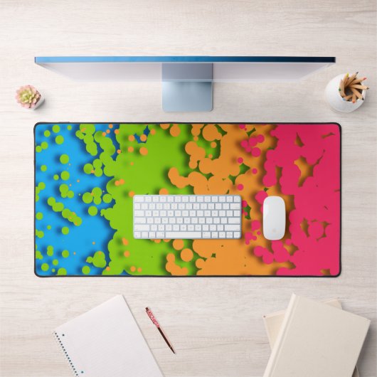 Groovy Retro Bubbelende Trippy Funky Panromantisch Bureaumat (Kantoor 1)