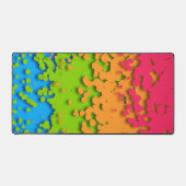 Groovy Retro Bubbelende Trippy Funky Panromantisch Bureaumat (Voorkant)