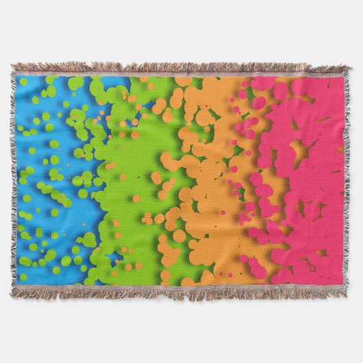 Groovy Retro Bubbelige Trippy Funky Panromantische Deken (Voorkant)