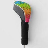 Groovy Retro Bubbelige Trippy Funky Panromantische Golfheadcover (Schuin)