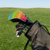 Groovy Retro Bubbelige Trippy Funky Panromantische Golfheadcover (Insitu)