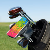 Groovy Retro Bubbelige Trippy Funky Panromantische Golfheadcover (Insitu)