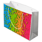 Groovy Retro Bubbelige Trippy Funky Panromantische Groot Cadeauzakje (Achterkant Gekanteld)