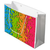 Groovy Retro Bubbelige Trippy Funky Panromantische Groot Cadeauzakje (Voorkant Gekanteld)