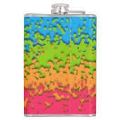 Groovy Retro Bubbelige Trippy Funky Panromantische Heupfles (Achterkant)