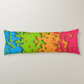 Groovy Retro Bubbelige Trippy Funky Panromantische Lichaamskussen (Achterkant)