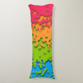 Groovy Retro Bubbelige Trippy Funky Panromantische Lichaamskussen (Voorkant Verticaal)