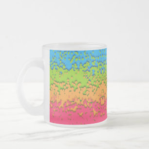 Groovy Retro Bubbelige Trippy Funky Panromantische Matglas Koffiemok