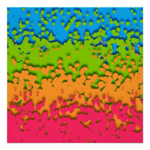 Groovy Retro Bubbelige Trippy Funky Panromantische Perfect Poster