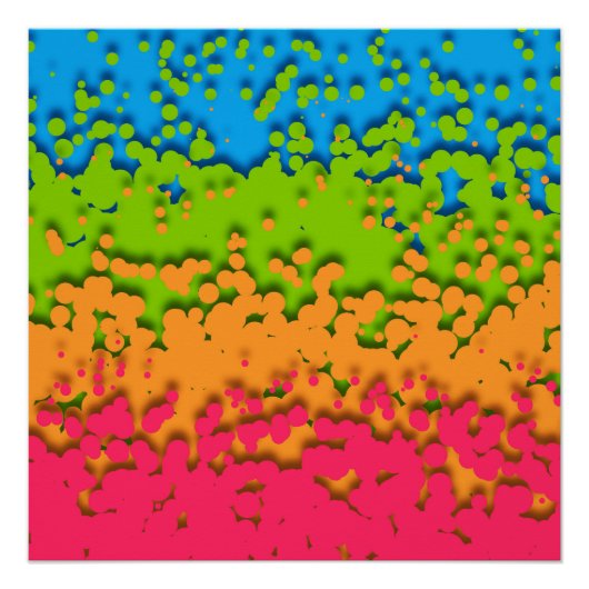 Groovy Retro Bubbelige Trippy Funky Panromantische Perfect Poster (Voorkant)