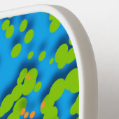 Groovy Retro Bubbelige Trippy Funky Panromantische Pickleball Paddle (Links Detail)