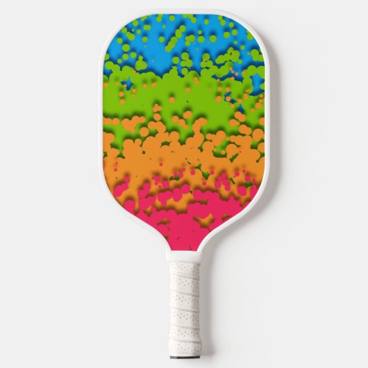 Groovy Retro Bubbelige Trippy Funky Panromantische Pickleball Paddle (Voorkant)