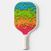 Groovy Retro Bubbelige Trippy Funky Panromantische Pickleball Paddle (Achterkant)