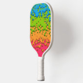 Groovy Retro Bubbelige Trippy Funky Panromantische Pickleball Paddle (Links)