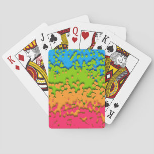 Groovy Retro Bubbelige Trippy Funky Panromantische Pokerkaarten