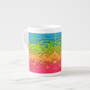 Groovy Retro Bubbelige Trippy Funky Panromantische Porselein Kop