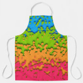 Groovy Retro Bubbelige Trippy Funky Panromantische Schort (Voorkant)