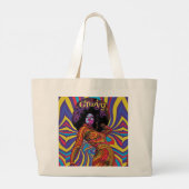 Groovy Retro Canvas tas (Achterkant)