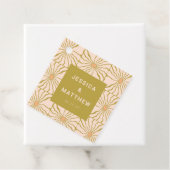 Groovy Retro Chartreuse Botanische Aangepaste Brui Bedankjes Labels (In situ)