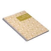 Groovy Retro Chartreuse Botanische Aangepaste Brui Notitieboek (Rechterzijde)