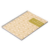 Groovy Retro Chartreuse Botanische Aangepaste Brui Notitieboek (Linkerzijde)