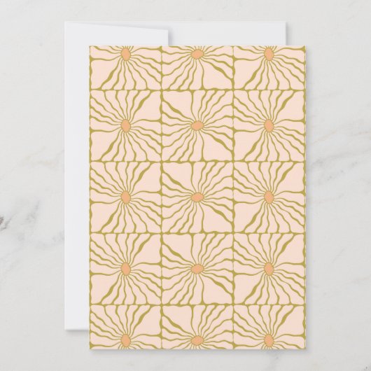 Groovy Retro Chartreuse Botanische Afstudeerder Pa Kaart (Achterkant)