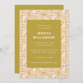 Groovy Retro Chartreuse botanische vlek Mitzvah Kaart (Voorkant / Achterkant)