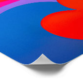 Groovy Retro Chic Afro Floral Pop Art Poster (Hoek)