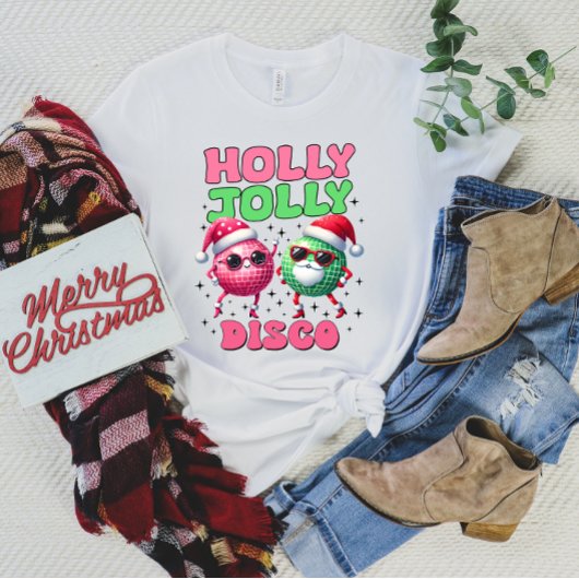Groovy Retro Christmas Disco T-shirt