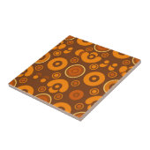 Groovy Retro Circles Abstract Pattern 1970s  Tegeltje (Zijkant)