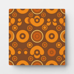 Groovy Retro Cirkel Abstract Patroon Jaren 70 Fotoplaat