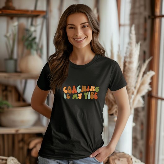 Groovy Retro Coaching is mijn vibe, coach T-shirt