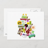 Groovy Retro Collage Briefkaart (Voorkant / Achterkant)