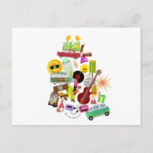 Groovy Retro Collage Briefkaart (Voorkant)