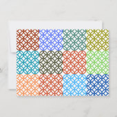 Groovy Retro Colorful Floral Custom Add Name Notitiekaartje (Achterkant)