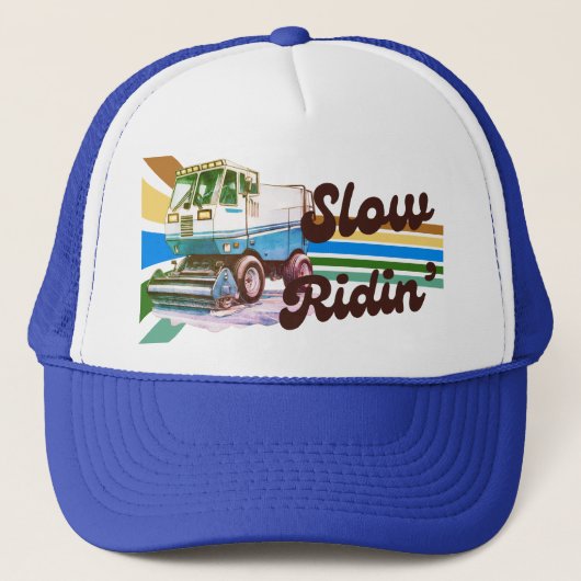 Groovy Retro Cool Grappige Ijs Oppervlakte Opknapp Trucker Pet (Voorkant)