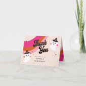 Groovy Retro Cute Ghost Hartelijk dank voor uw geb Bedankkaart (Voorkant)