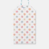 Groovy Retro Daisy Flowers Boho Floral Cadeaulabel (Achterkant)