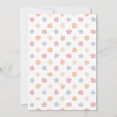 Groovy Retro Daisy Flowers Boho Floral Kaart (Achterkant)