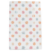 Groovy Retro Daisy Flowers Boho Floral Medium Cadeauzakje (Voorkant)