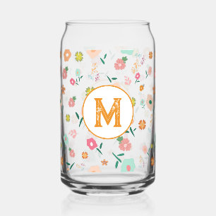 Groovy Retro Daisy Flowers Patroon Boho Floral Blikvorm Glas