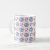 Groovy Retro Daisy Flowers Patroon Boho Floral Koffiemok (Voorkant links)