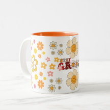 Groovy Retro Daisy Flowers Patroon Boho Floral