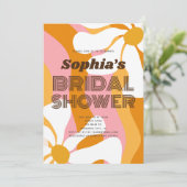 Groovy Retro Daisy Flowers Vrijgezellenfeest Kaart (Staand voorkant)